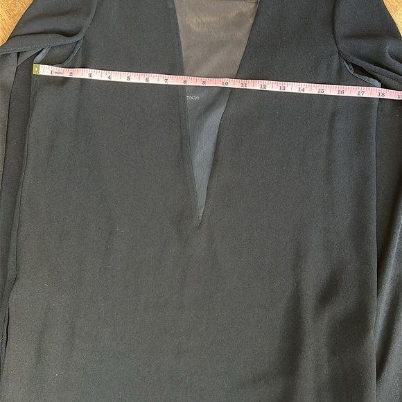 New Maje Decoller cape poncho high neck semisheer lace insert trapeze minidress - Picture 15 of 16